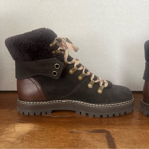 NWOT See By Chloe Women's Eileen Walk Lace Up Hiker Boots-Size 39 - Picture 3 of 11